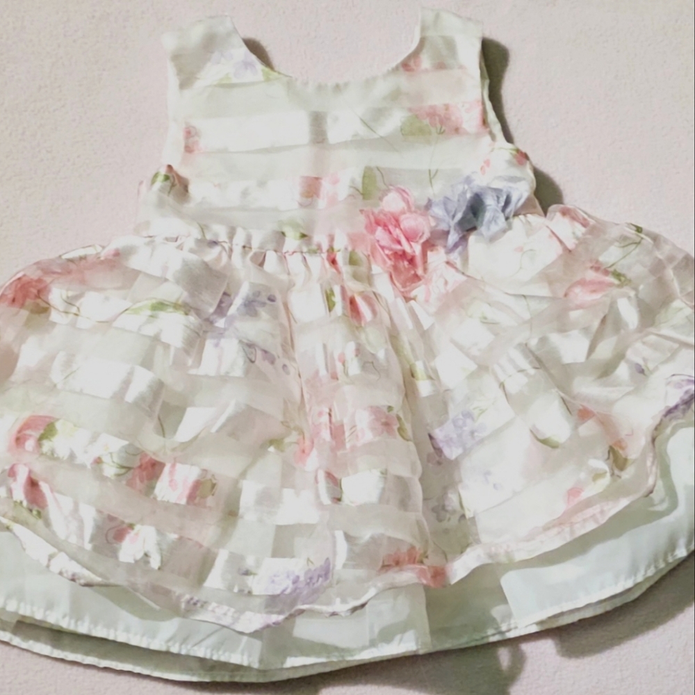 Infant Girls 0-3 months Floral Print Dress